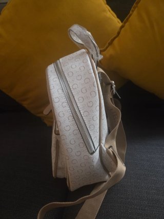 Mochila Guess Beige Logo GG