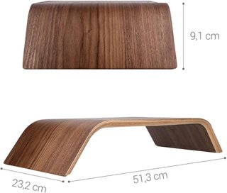 Soporte para monitores - Madera Nogal (51x23x9cm)