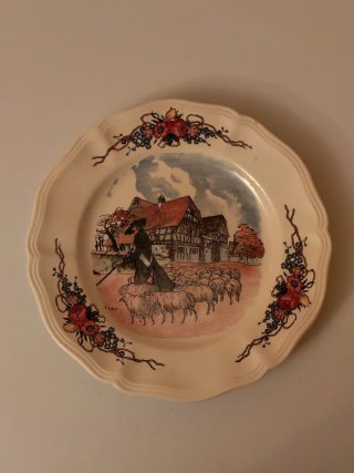 Antiguo juego de merienda Sarreguemines Obernai