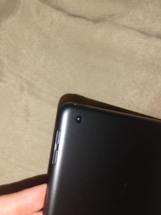 Tablet con cover blu
