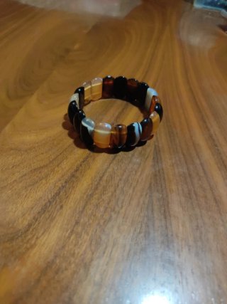 Pulsera Ágata marron y naranja Nueva