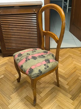 Sillas Isabelinas Tapizadas juego de seis