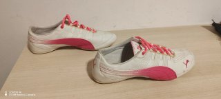 Zapatillas deportivas Puma mujer blancas y rosas
