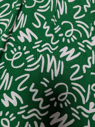 Vestido verde estampado Zara