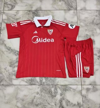 Conjunto Sevilla Adidas Negro/Rojo Talla M