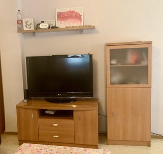 Conjunto Muebles Salón Madera y Cristal