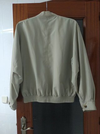 Cazadora bomber microfibra hombre beige