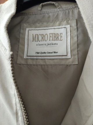 Cazadora bomber microfibra hombre beige