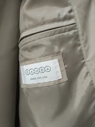 Cazadora bomber microfibra hombre beige