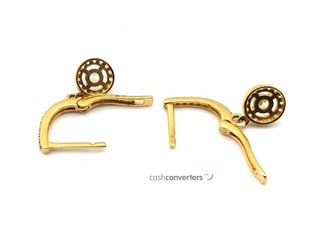 pendientes oro 18k con circonita