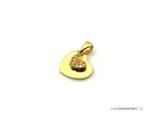 colgante oro 18k con piedra con circonita