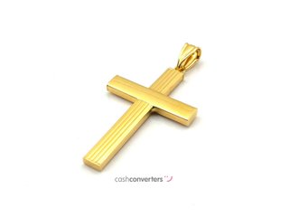 crucifijo oro 18k con circonita