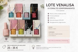 Lote 10 Esmaltes Semipermanentes Venalisa