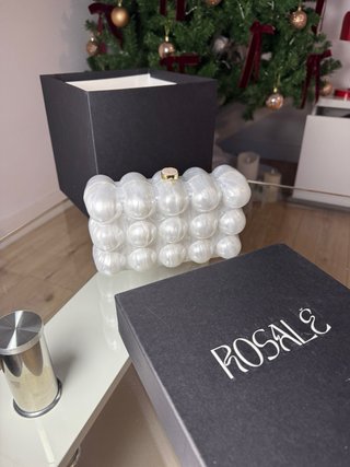 Bolsos de fiesta plateados, rosegold y blancos