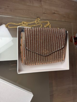 Bolsos de fiesta plateados, rosegold y blancos