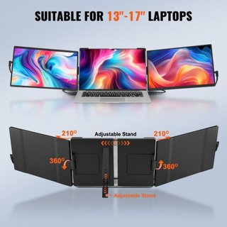 Extensor de Pantalla para Laptop 35.6 cm HD 1080P Monitor Portátil para Laptop de 33-43 cm