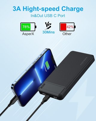 2x Power Bank AsperX 15000mAh Nuevo