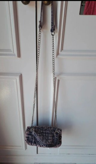 Bolso Stradivarius denim rosa y azul