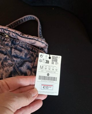 Bolso Stradivarius denim rosa y azul