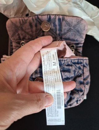 Bolso Stradivarius denim rosa y azul
