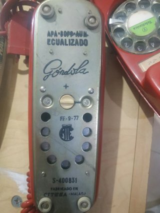 Teléfono Góndola telefónica Rojo Vintage