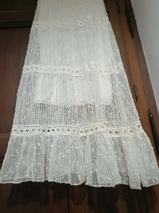 Falda Larga Estilo Ibicenco Blanca
