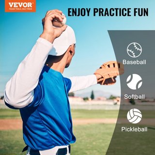 Red de béisbol de 9 agujeros, equipo de entrenamiento de béisbol y softbol de 21"x29" para práctica de bateo y lanzamiento, ayuda de entrenamiento ajustable en altura de alta resistencia con zona ...