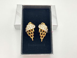 pendientes oro 18k con circonita