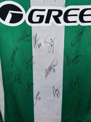 Camiseta oficial Real Betis firmada por 17 jugador