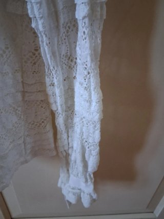 Blusa camiseta encaje blanco Stradivarius talla M