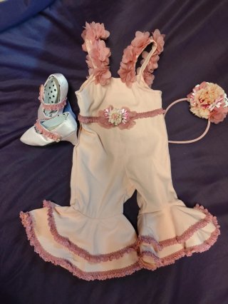 Conjunto Flamenca Bebé  Rosa