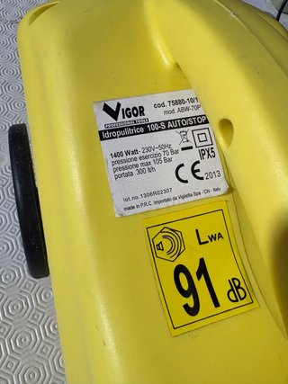 Idropulitrice Vigor 100-S Auto-Stop 1400W