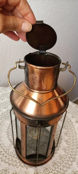 Farol Marítimo Cobre y Cristal
