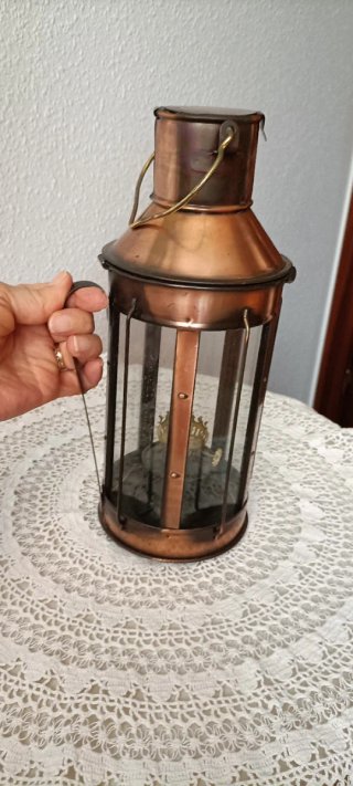 Farol Marítimo Cobre y Cristal