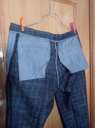 Pantalones Massimo Dutti grises de cuadros
