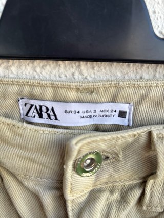 Pantalones Zara Mujer Beige