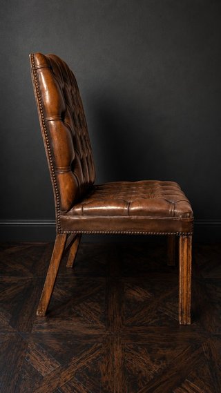 Sillón Chester Piel Capitone  Coñac estilo ingles