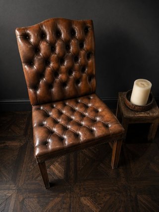 Sillón Chester Piel Capitone  Coñac estilo ingles