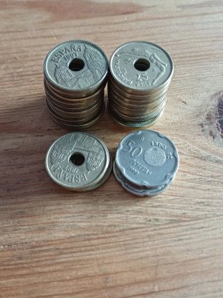 25 Monedas: 25 y 50 Pesetas España