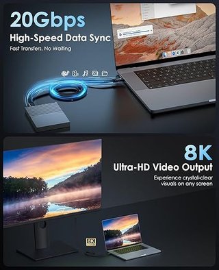 Magtame Cable magnético USB-C a USB-C 240W 1m
