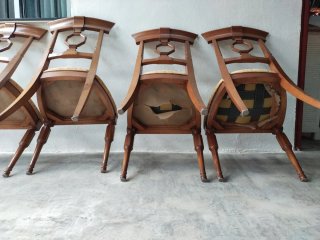 Conjunto de 6 sillas de comedor de madera