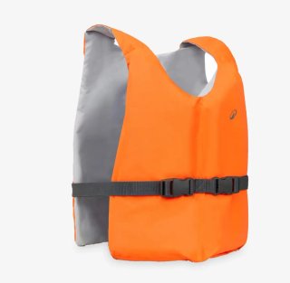 Chaleco salvavidas naranja y gris