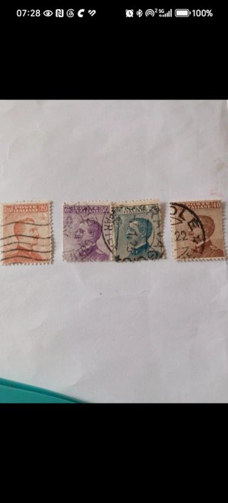 4 Francobolli Regno Italia 1901-1906