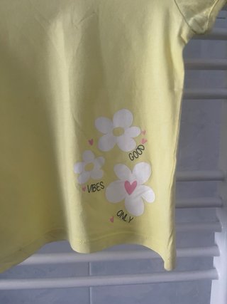 Maglietta gialla bimba con fiori