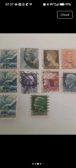 10 Francobolli Regno d'Italia inizio '900