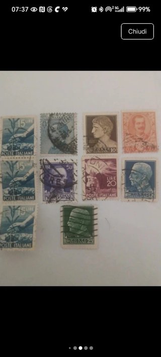 10 Francobolli Regno d'Italia inizio '900