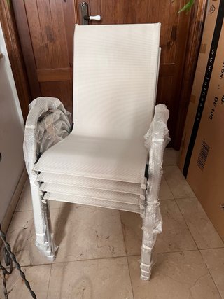 Mesa y 4 Sillas Exterior MONTY Beige