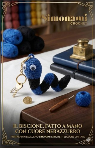 Portachiavi Biscione Nerazzurro Simonami Crochet
