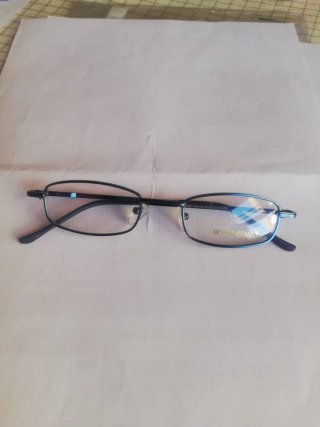 Montura de gafa metálica azul nueva para niño/niña