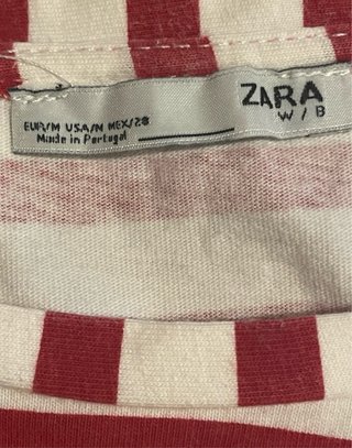 Vestido Zara Rayas Talla M